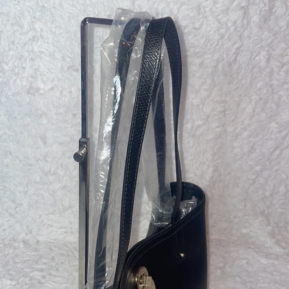 New Longchamp Cavalcade Lambskin Leather Shoulder Tote Bag Purse Black - Picture 8 of 16